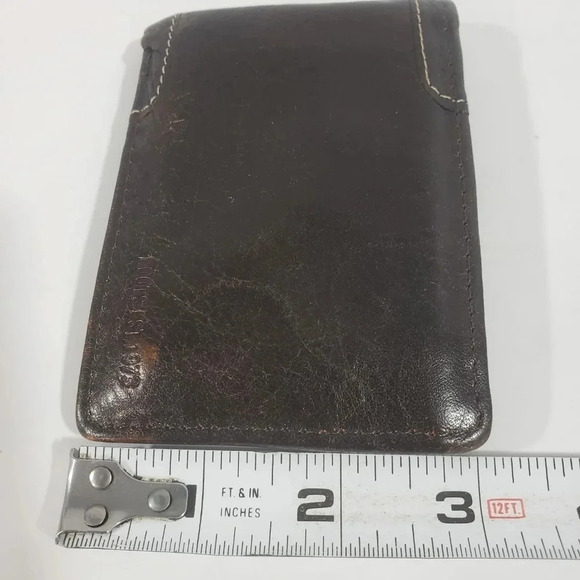 Roots Dark Brown Small Trifold Mens Leather  Wallet. - Picture 6 of 8
